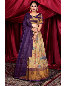 Chiku Latest Self Jacquard Digital Print Lehenga Choli