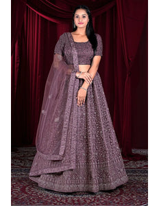 Dark Purple Party Wear Lehenga Choli For Women