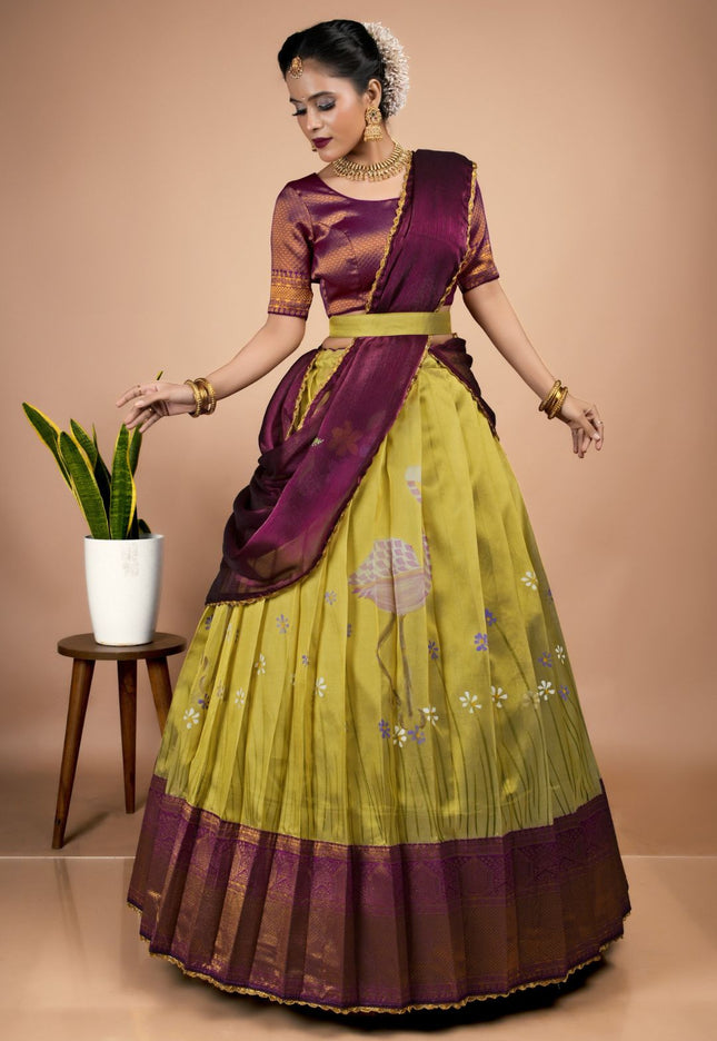 Designer Festive Tissue Lehenga Choli for Wedding Wear