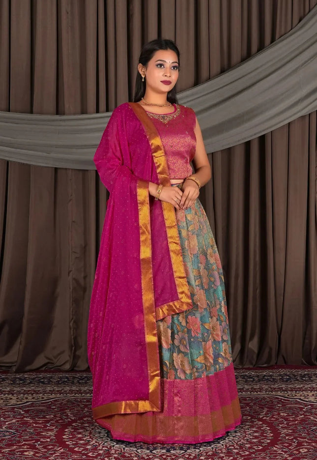 Designer Morpich Digital Floral Lehenga Choli Set for Women