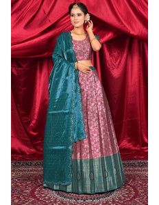 Gajari Zari Silk Lehenga Choli with Zari Work For Women