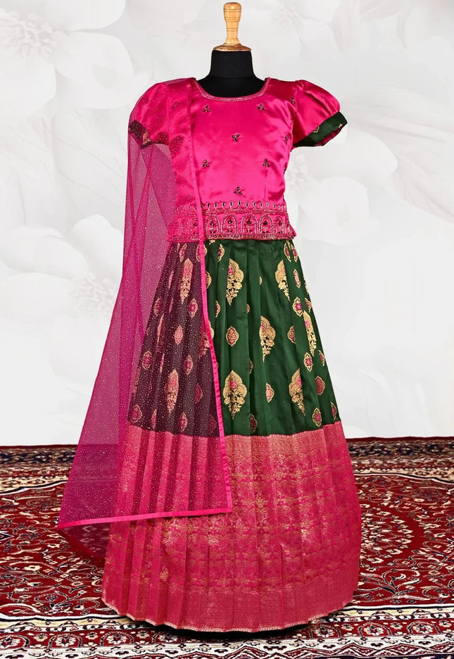 Traditional Designer Lehenga Choli with Net Dupatta for Girls Wear