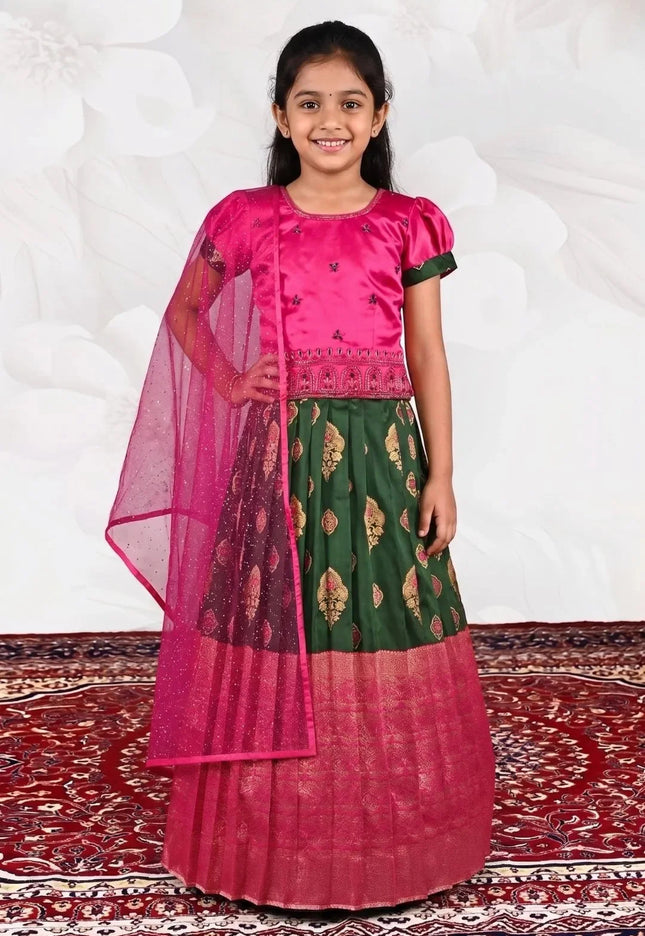 Traditional Designer Lehenga Choli with Net Dupatta for Girls Wear