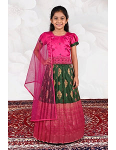 Traditional Designer Lehenga Choli with Net Dupatta for Girls Wear