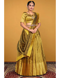 Liril Pure Zari Tissue Silk Lehenga Choli With Dupatta