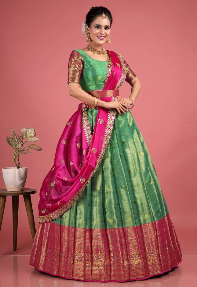 Liril Zari Silk Lehenga Choli With Dupatta For Women