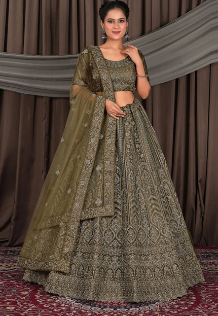 Mehendi Party Wear Net Chaniya Choli In Wedding