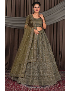 Mehendi Party Wear Net Chaniya Choli In Wedding