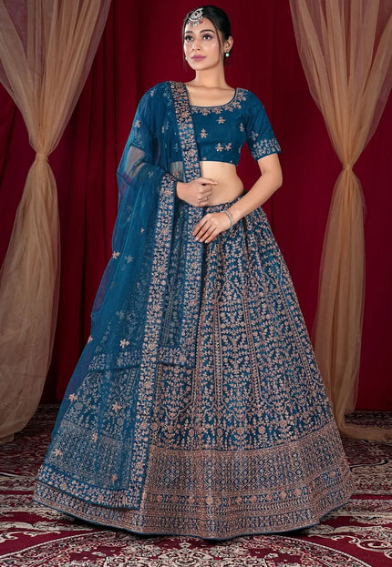 Morpich Party Wear Embroidred Net Lehenga Choli For Women