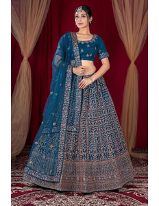Morpich Party Wear Embroidred Net Lehenga Choli For Women