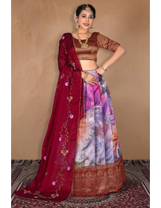 Musterd Banglori Slub Designer Chaniya Choli For Women