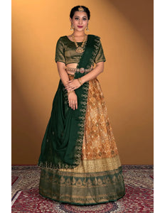 Musterd Banglori Slub With Digital Print Lehenga Choli