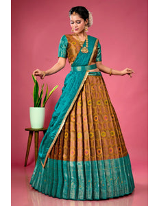 Musterd Stylish Lehenga Choli With Zari Woven For Women