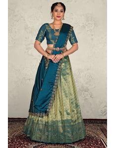 Rama Designer Banarasi Silk Lehenga Choli For Women