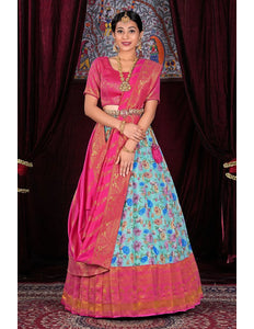 Sea Green Jimmy Chew Lehenga Choli With Dupatta For Women