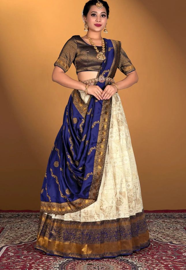 Tussar Banarasi Silk Lehenga Choli Zari Work For Women