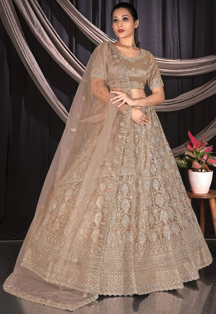 Chiku Exclusive Net Lehenga Choli With Embroidered Work - Gajiwala
