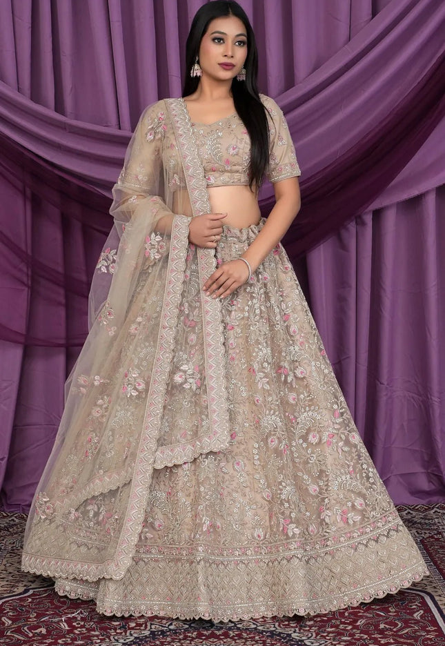 Chiku Latest Heavy Net Lehenga Choli For Women - Gajiwala