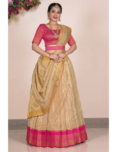 Chiku Tissue Silk Party Lehenga Choli For Women - Gajiwala