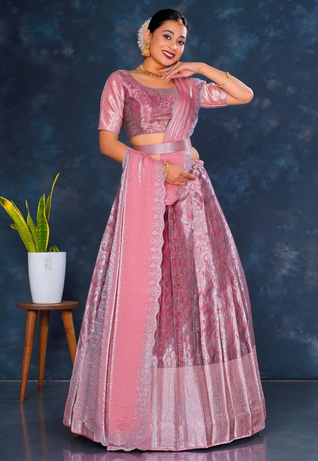 Gajari Banarasi Lehenga Choli Set For Women - Gajiwala