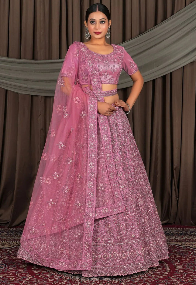 Gajari Party Wear Net Lehenga Choli For Weddings - Gajiwala