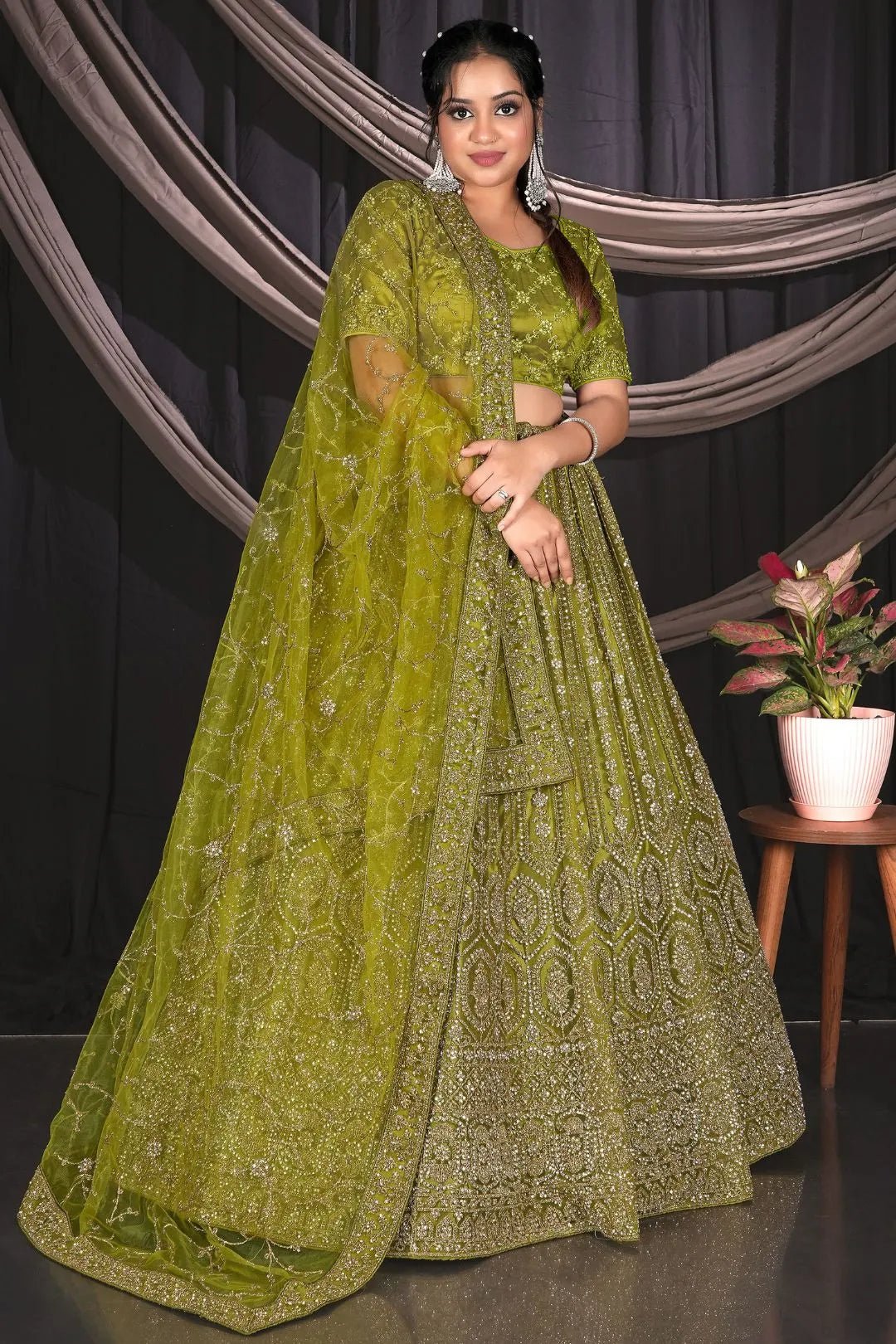 Liril Net Party wear Embroidered Lehenga Choli For Women - Gajiwala