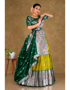 Liril Simar Chiffon Lehenga Choli with Banarasi Dupatta - Gajiwala