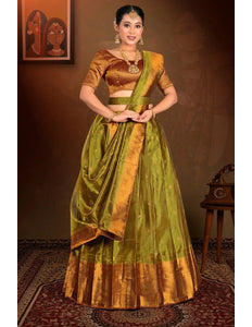 Liril Tissue Silk Zari Work Lehenga Choli For Women - Gajiwala