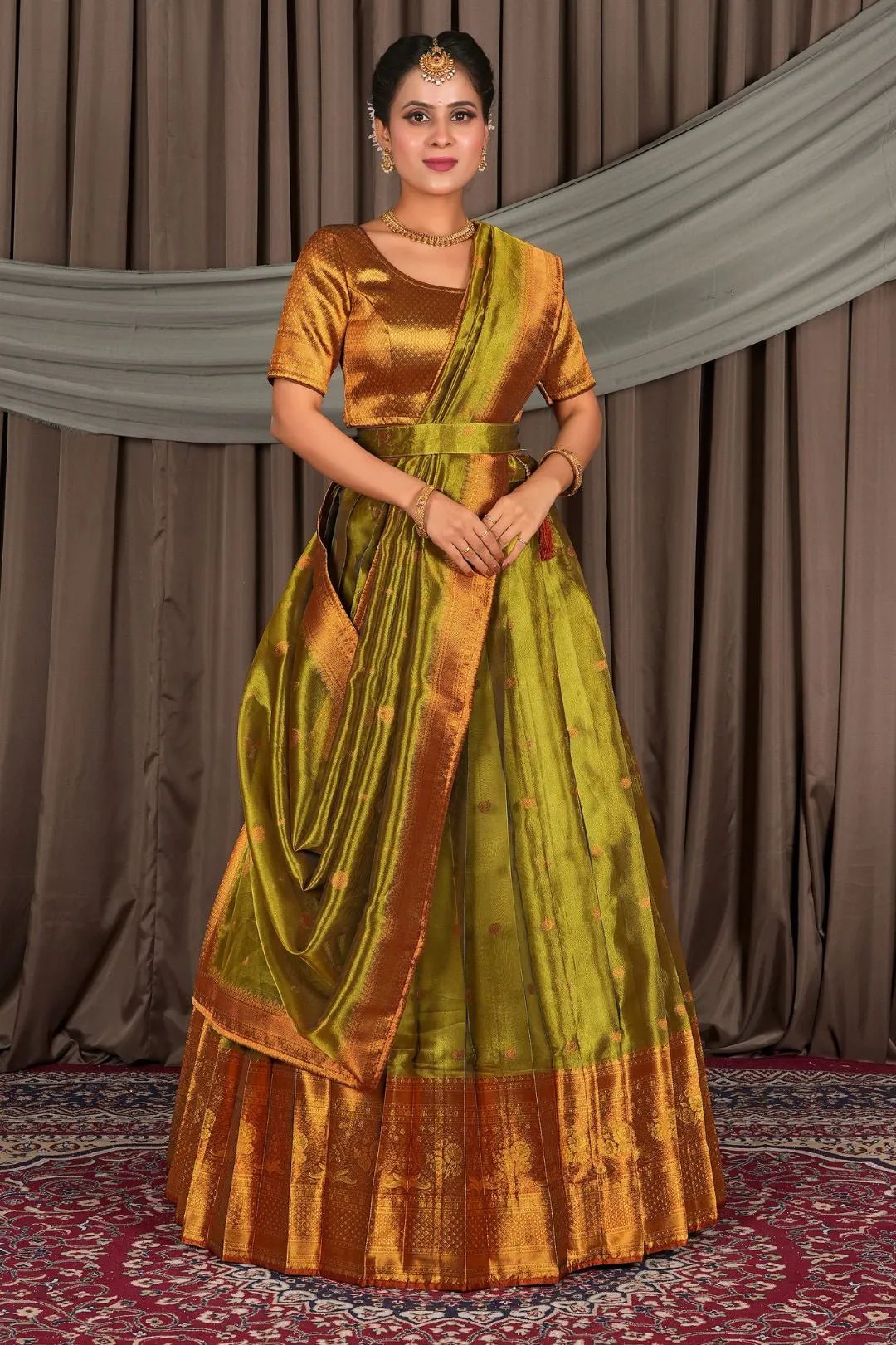 Liril Tissue Silk Zari Work Lehenga For Women - Gajiwala