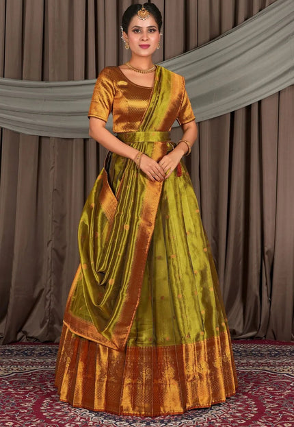 Liril Tissue Silk Zari Work Lehenga For Women - Gajiwala