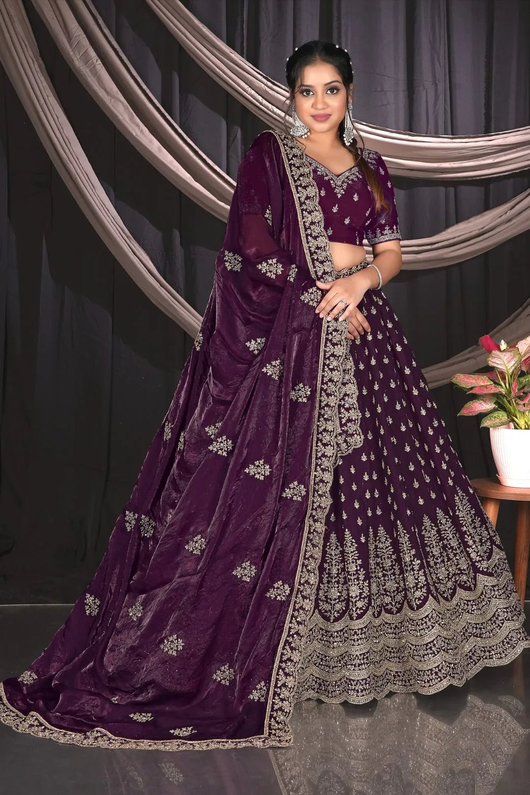 Magenta Designer Fendy Lehenga Choli For Partys - Gajiwala