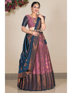 Magenta Pure Banarasi Silk Lehenga Choli - Gajiwala