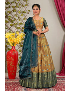 Musterd Latest Lehenga Choli in Jacquard Banarasi Silk - Gajiwala