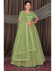 Pista Party wear Heavy designer Net Lehenga Choli - Gajiwala