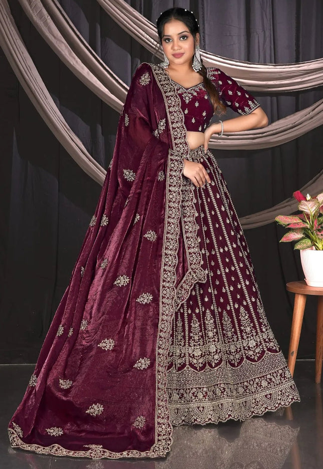 Purple Fendy Designer Lehenga Choli For Events - Gajiwala