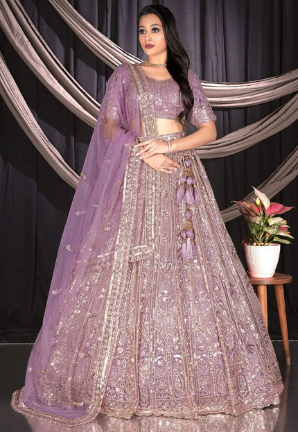 Purple Stylish Designer Chaniya Choli For Women - Gajiwala
