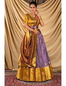 Purple Tissue Silk Traditional Lehenga Choli for Women - Gajiwala