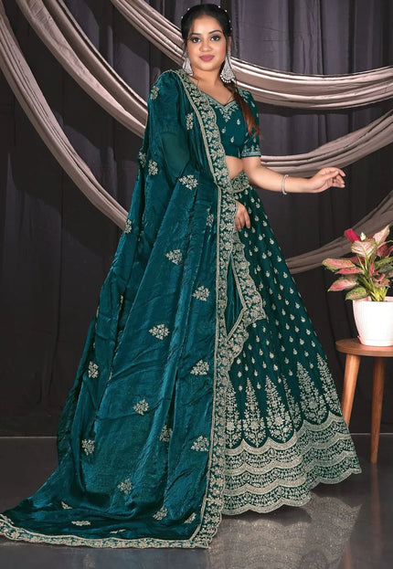 Rama Fendy Semi Stitch Lehenga Choli For Women - Gajiwala