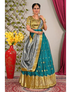 Rama Tissue Silk Traditional Lehenga Choli for Women - Gajiwala