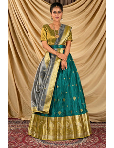 Rama Tissue Silk Traditional Lehenga Choli for Women - Gajiwala
