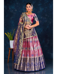 Rani Banarasi Designer Half Saree For Women - Gajiwala