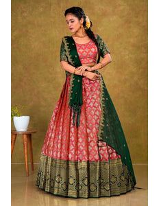 Rani Banarasi Silk Lehenga Choli For Women - Gajiwala