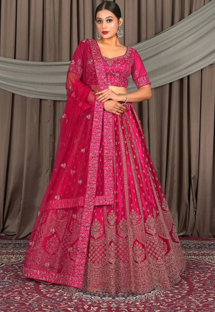 Rani Designer Net Lehenga Choli For Women - Gajiwala