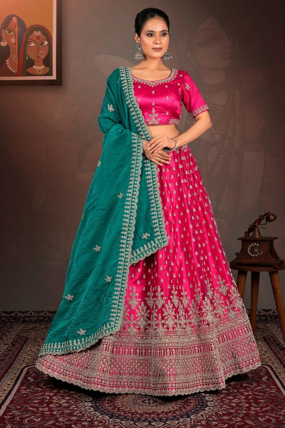 Rani Designer Net Lehenga With Heavy Work - Gajiwala