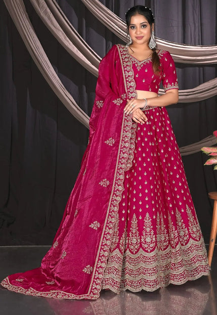 Rani Fendy Semi Stitch Lehenga Choli For Women - Gajiwala