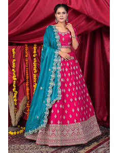Rani Fendy Silk Pattu Lehenga Choli With Embroidery Work - Gajiwala