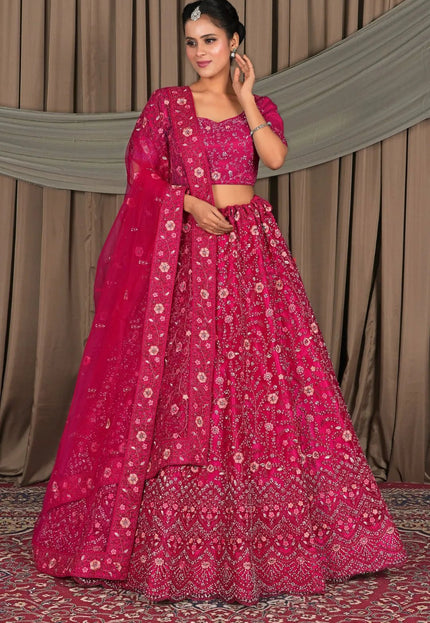 Rani Latest Party Wear Net Lehenga Choli - Gajiwala