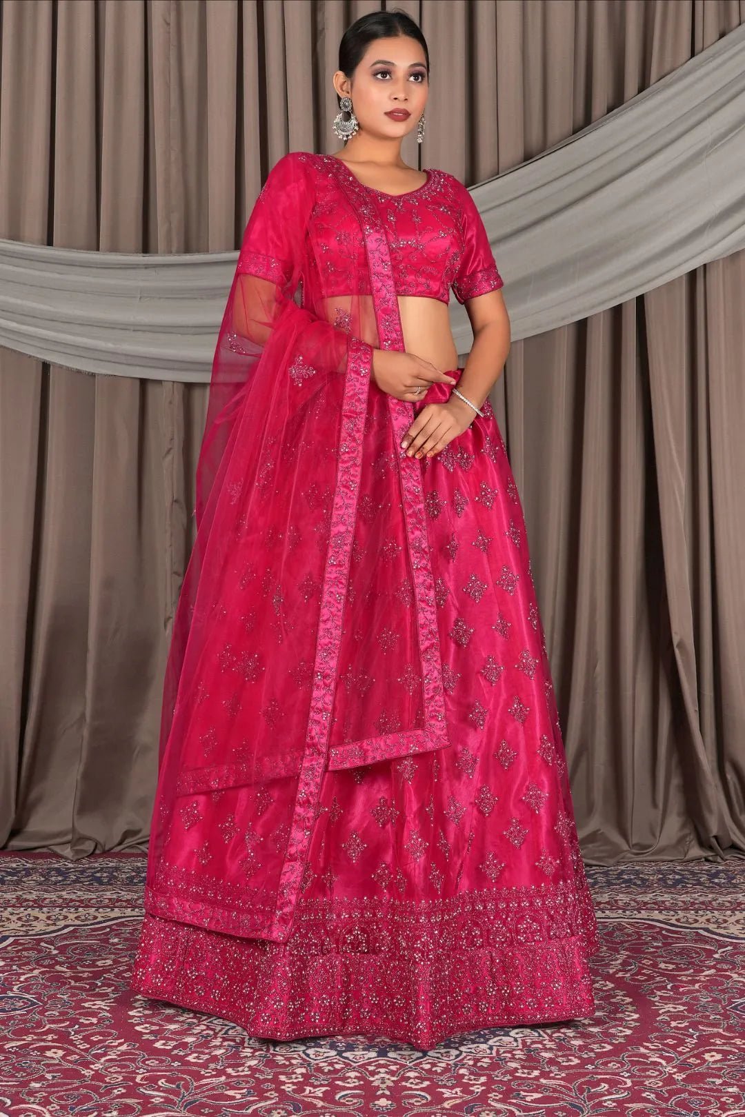 Rani Net Lehenga Designs For Wedding For Women - Gajiwala