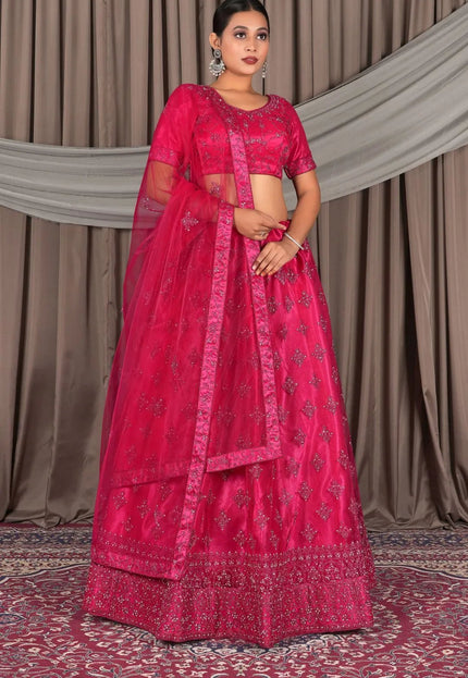 Rani Net Lehenga Designs For Wedding For Women - Gajiwala