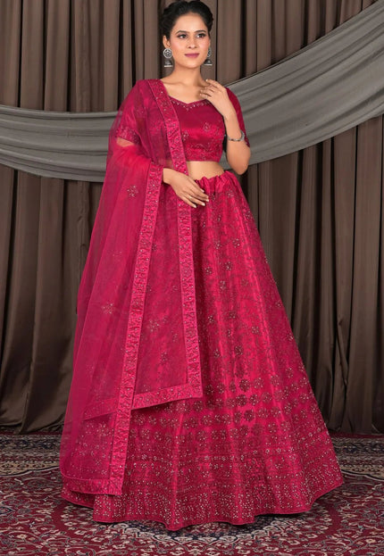 Rani Party wear Heavy designer Net Lehenga Choli - Gajiwala